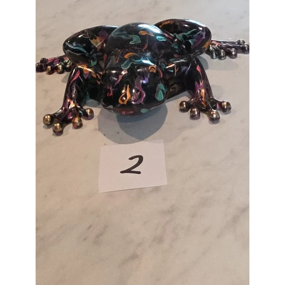 Glossy Frog Figurine Decorative  Resin,  Frog Figurines  Handmade